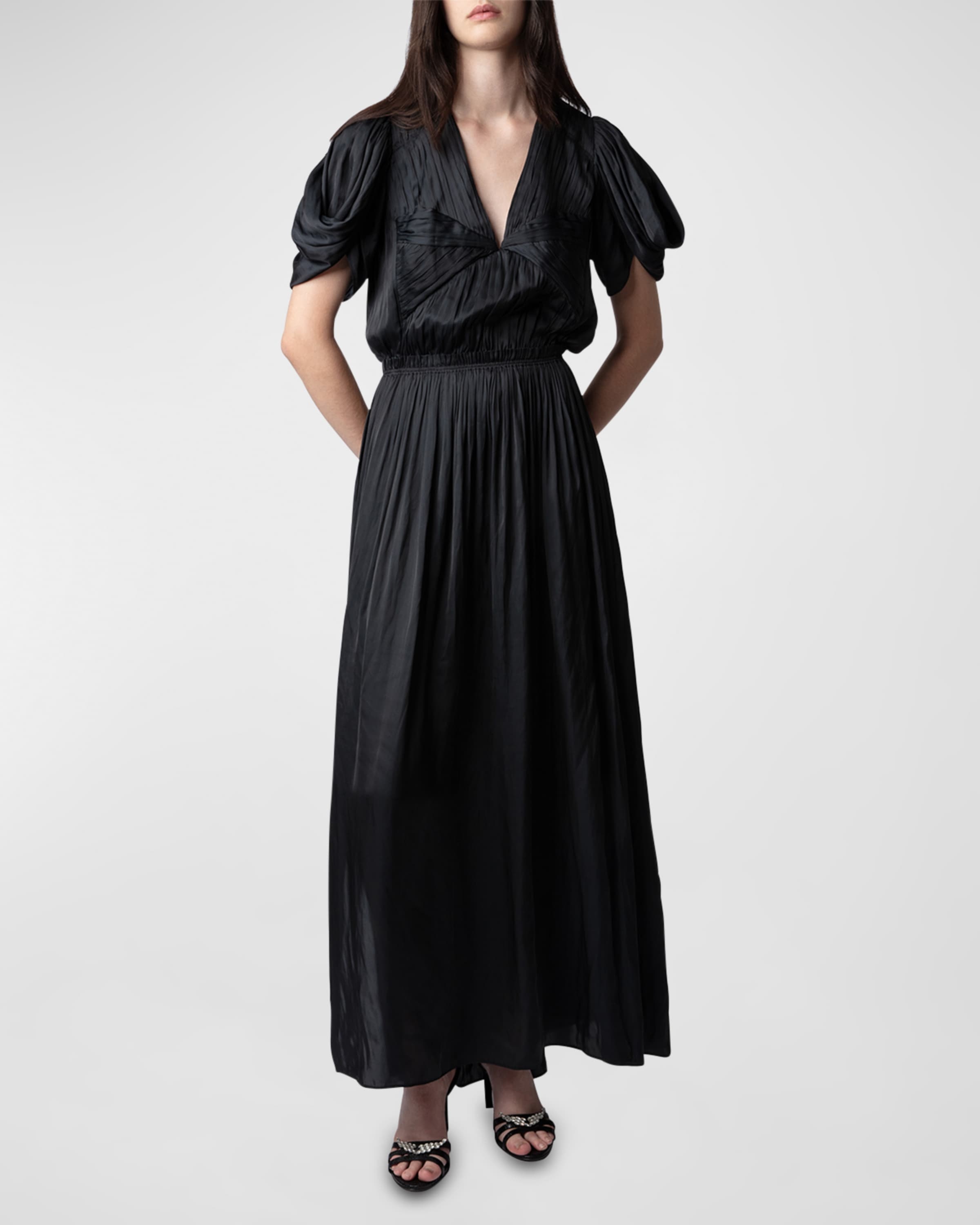 Zadig & Voltaire Reina Satin Maxi Dress | REVERSIBLE