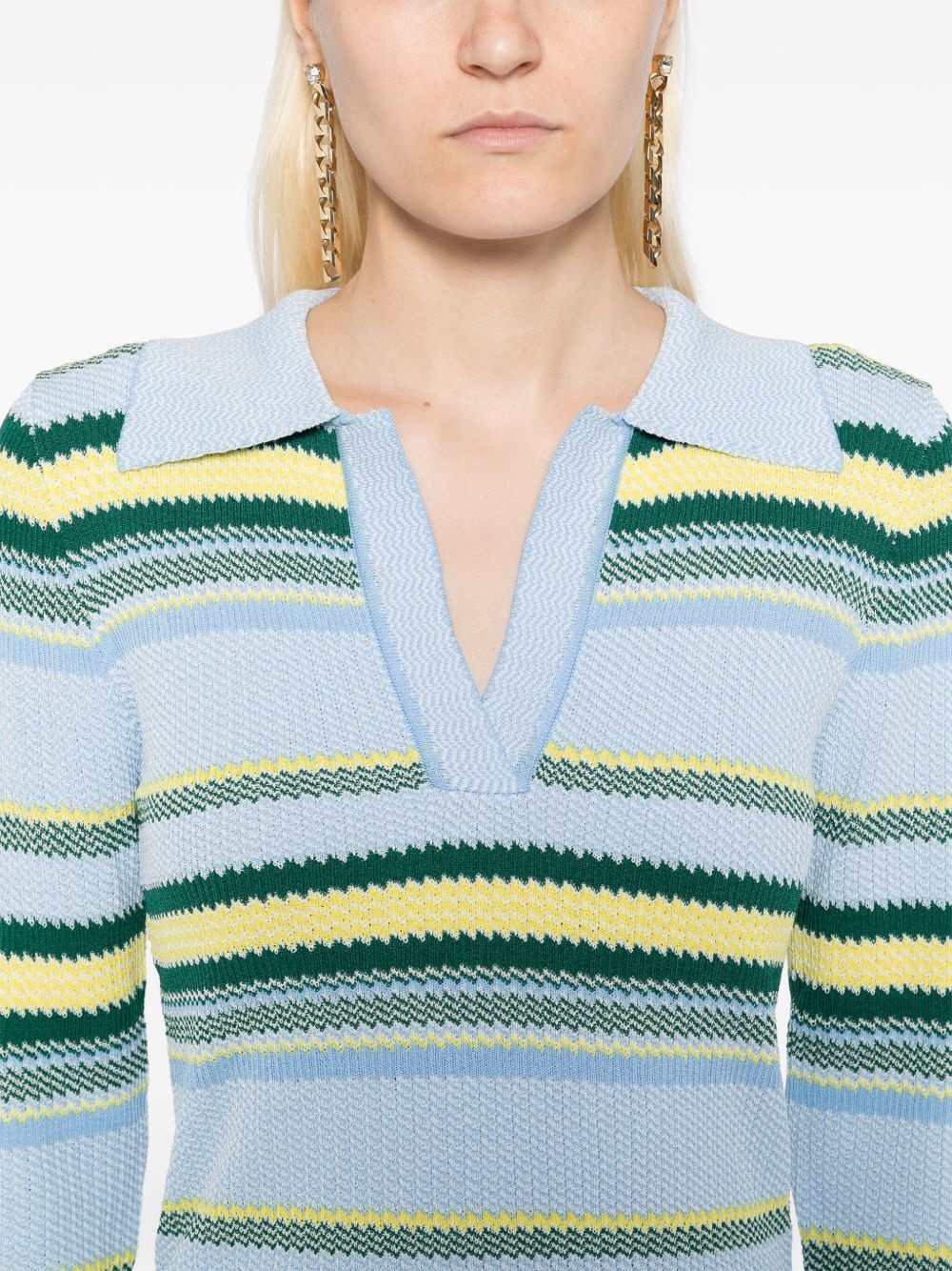 striped-jacquard top - 5