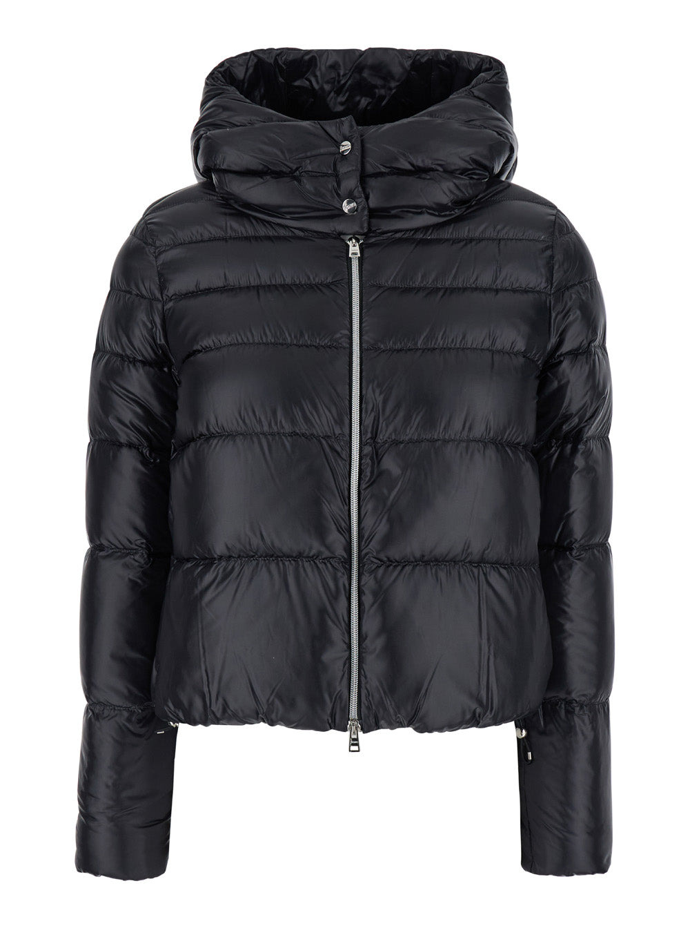 Herno Women Black Hooded Down Jacket In Nylon Woman - 1