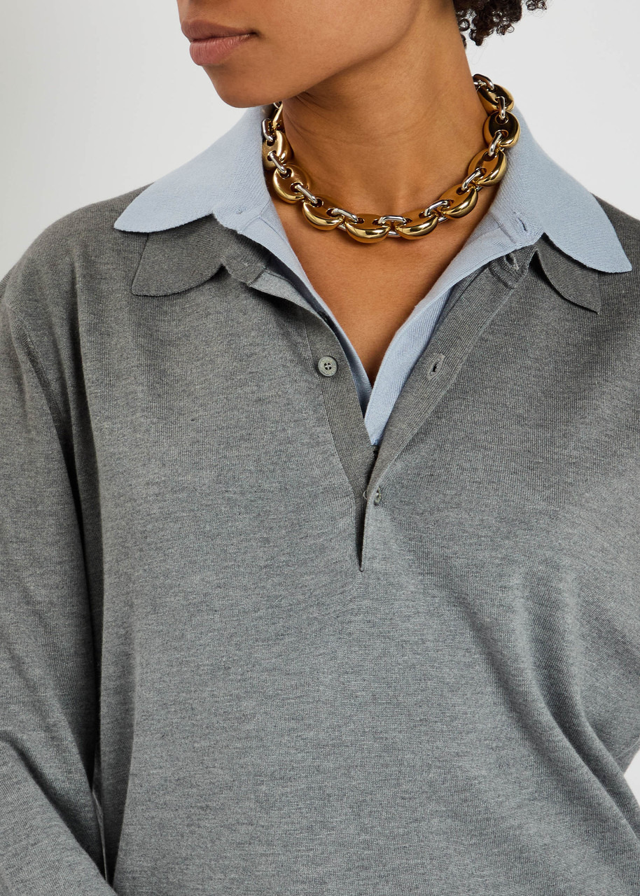 Acne Studios Layered-effect Silk-blend Jumper - 5