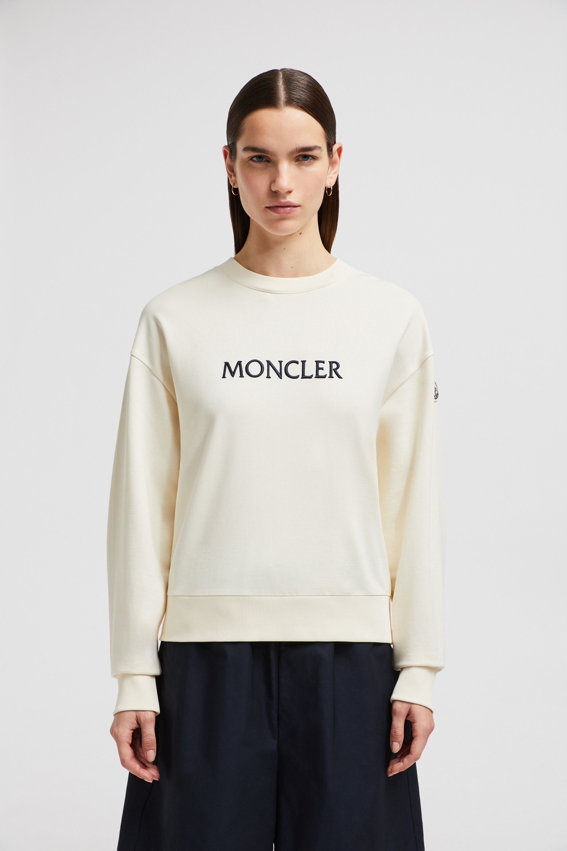 Embroidered Tonal Logo Cotton Sweatshirt - 3