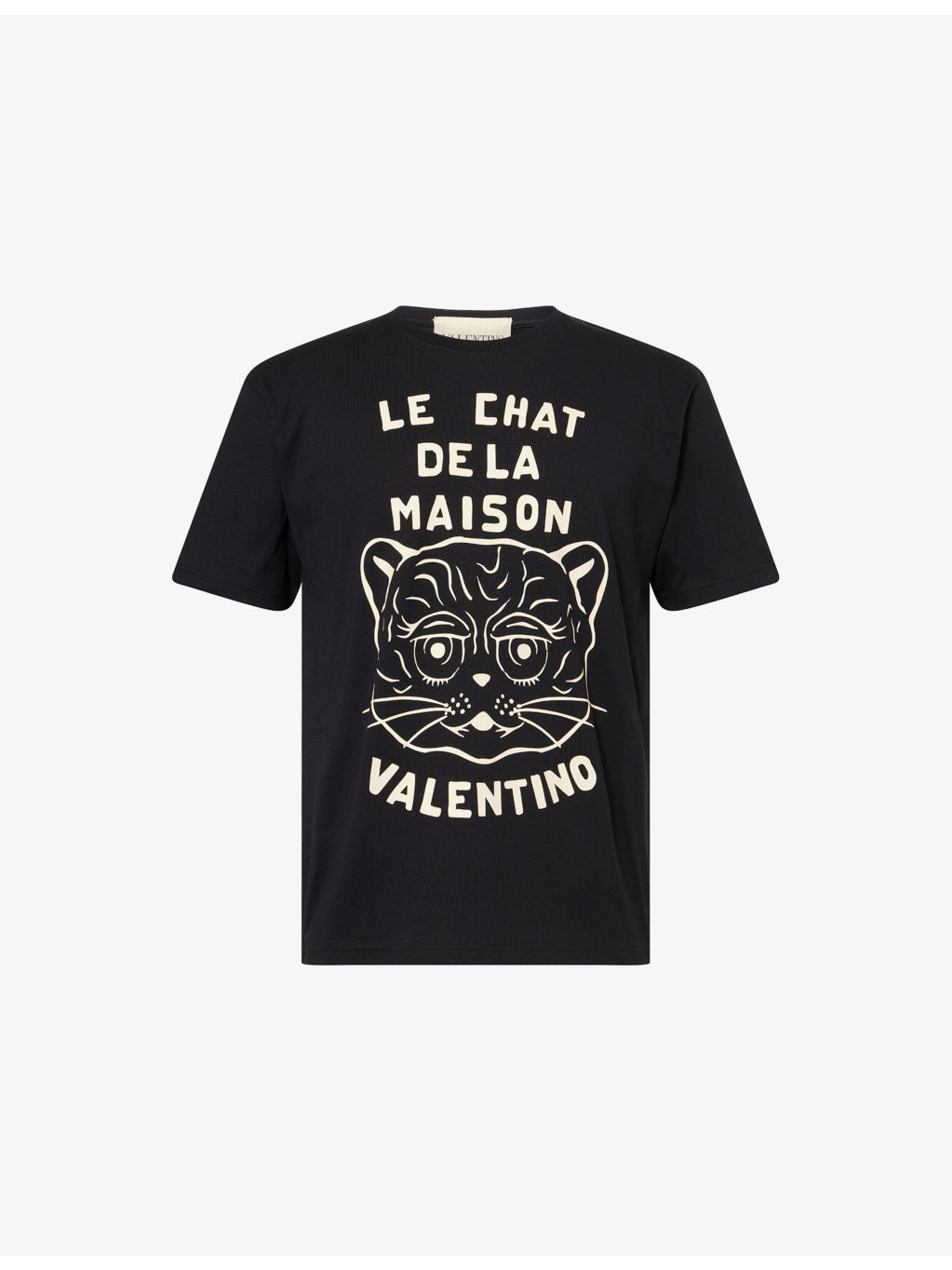 Chat De La Maison Crewneck Cotton-Jersey T-Shirt - 1