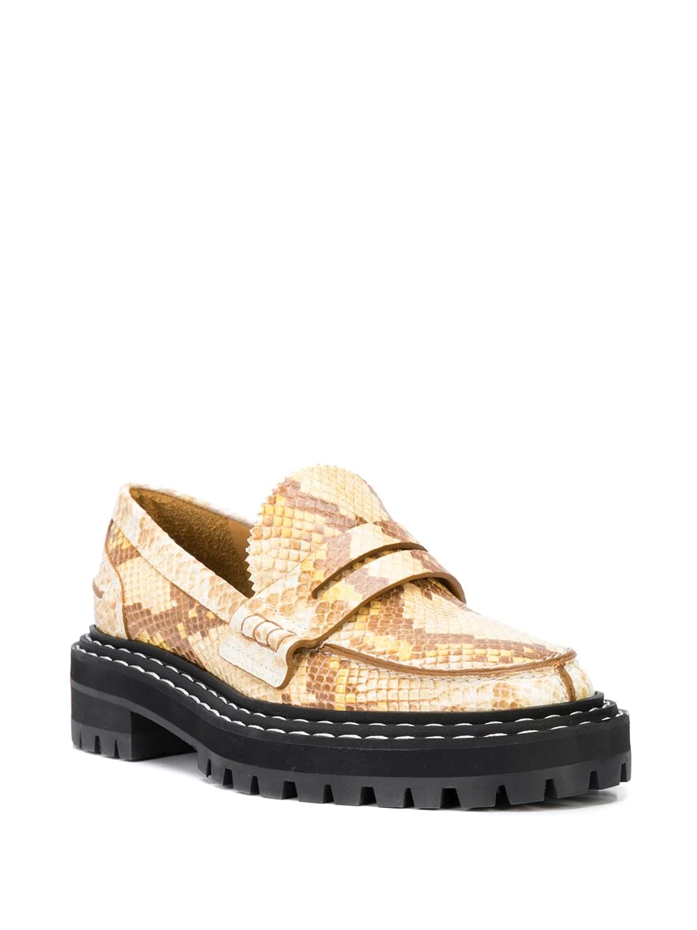 python-effect lug sole loafers - 2