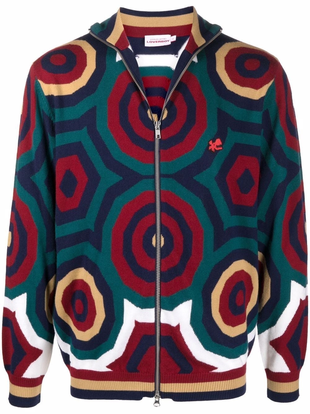 geometric-pattern track jacket - 1