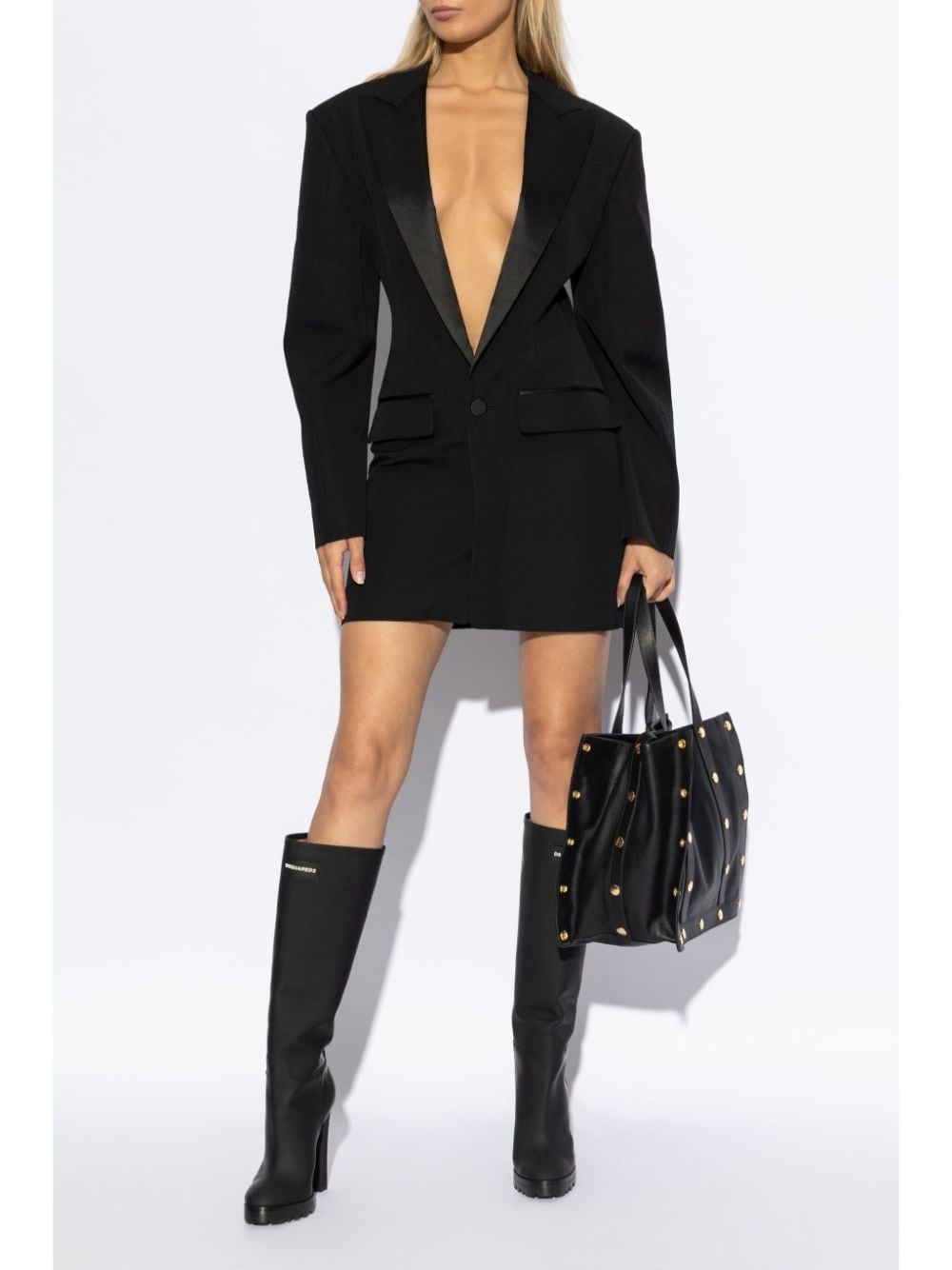 single-breasted blazer mini dress - 2