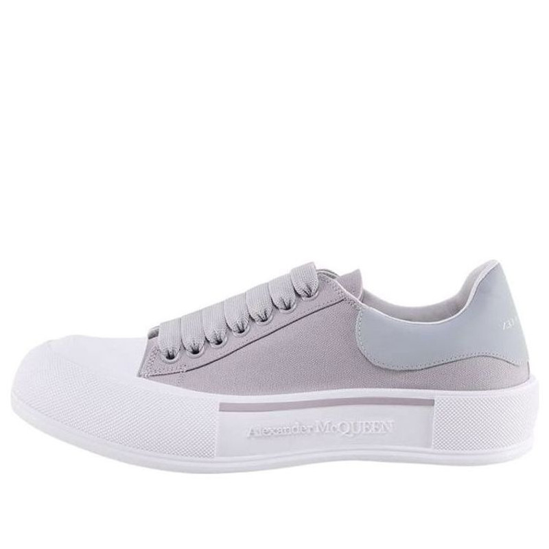 Alexander McQueen Deck Skate Plimsoll Lace Up 'Lilac Grey' 654594W4MVH1497 - 1