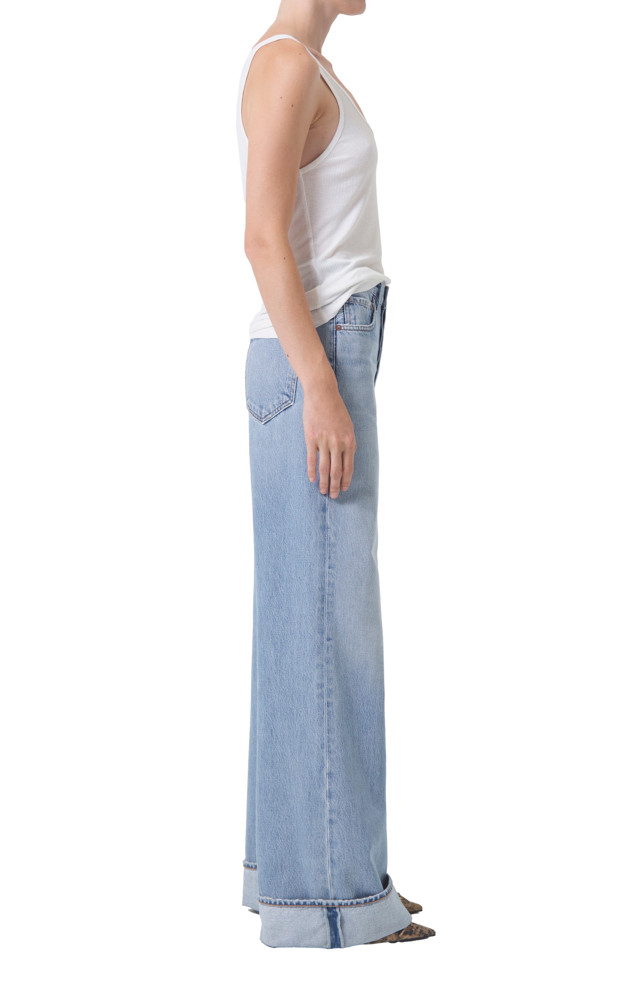 AGOLDE Dame High Waist Wide Leg Organic Cotton Jeans in Showdown at Nordstrom - 4