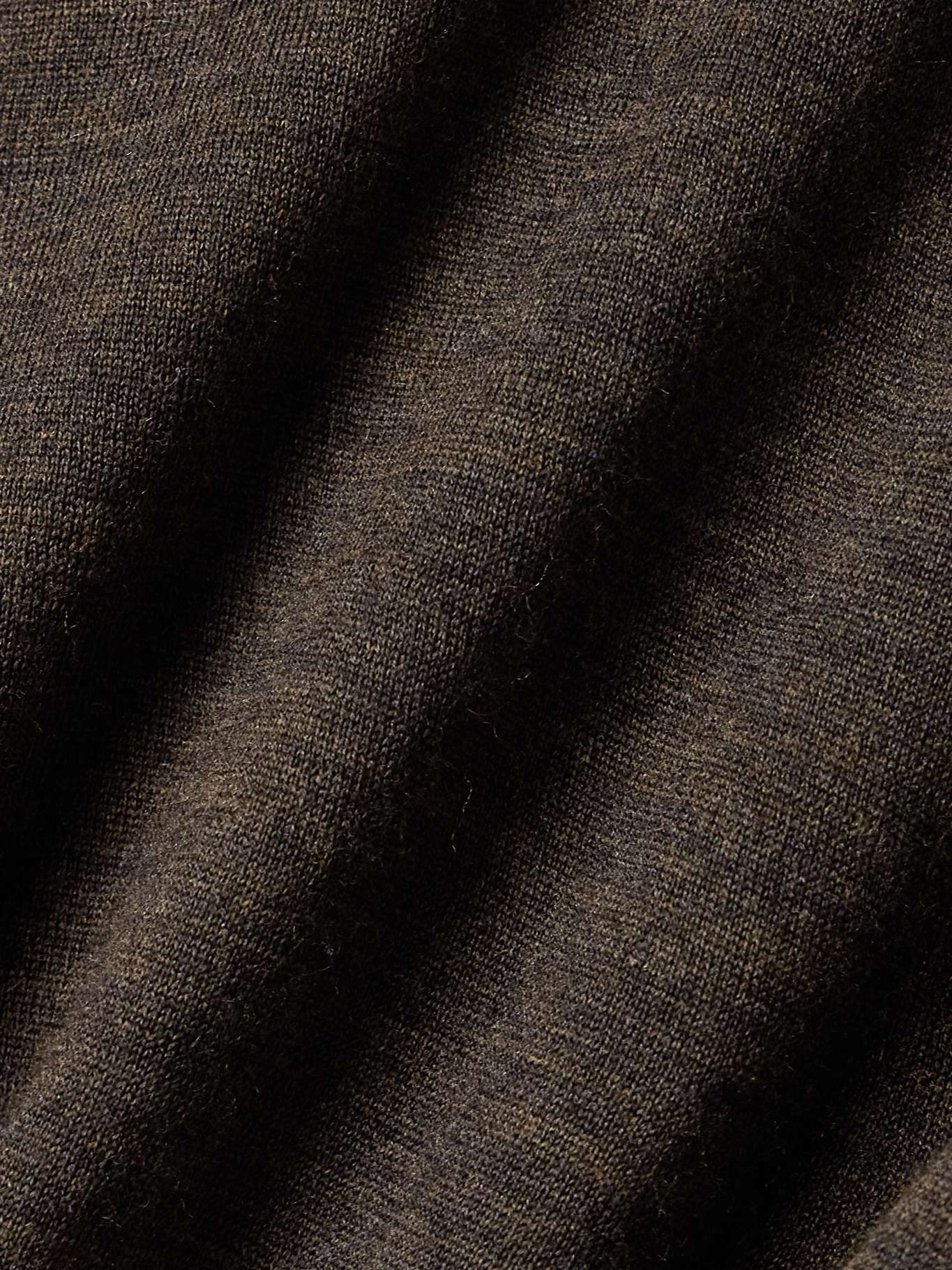 Morgane cropped wool-blend polo top Dark brown - 4