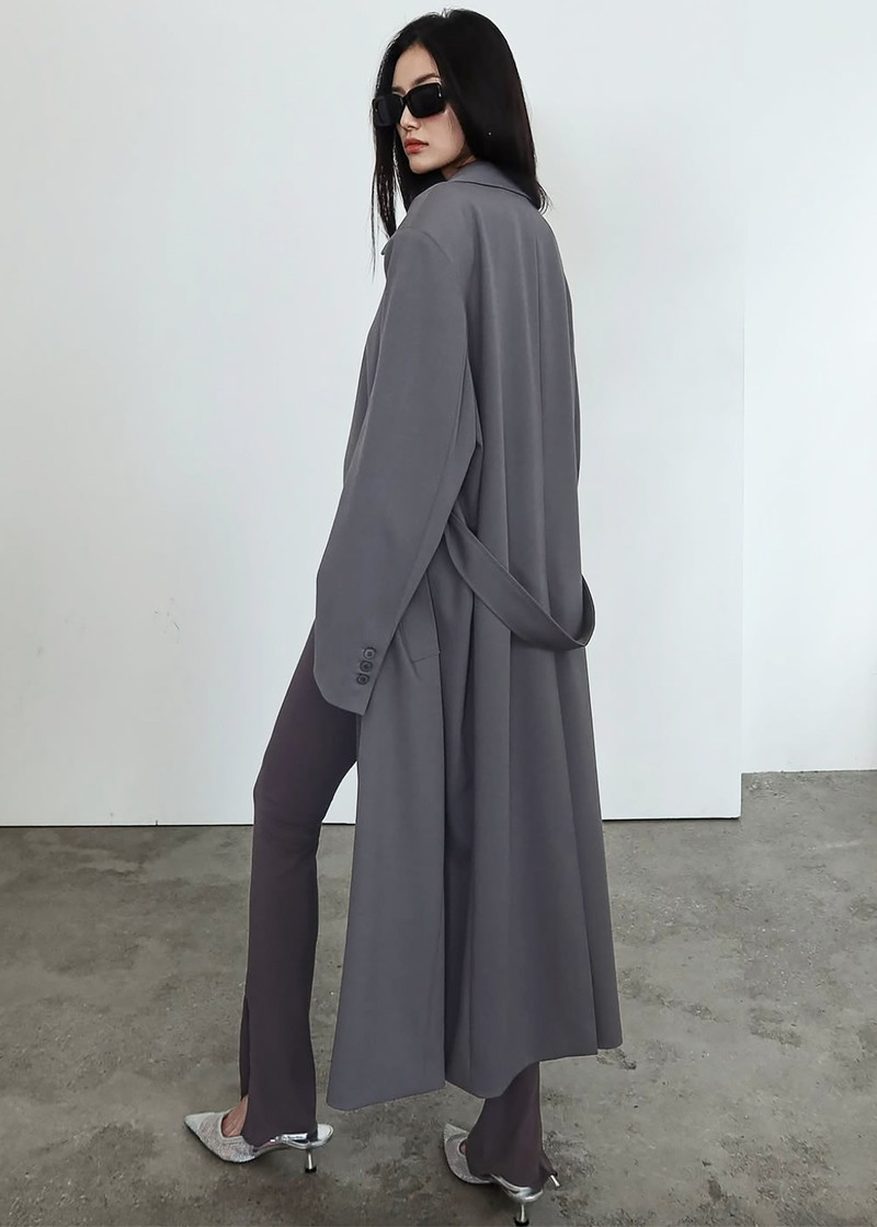 Indore Long Coat - Grey 7