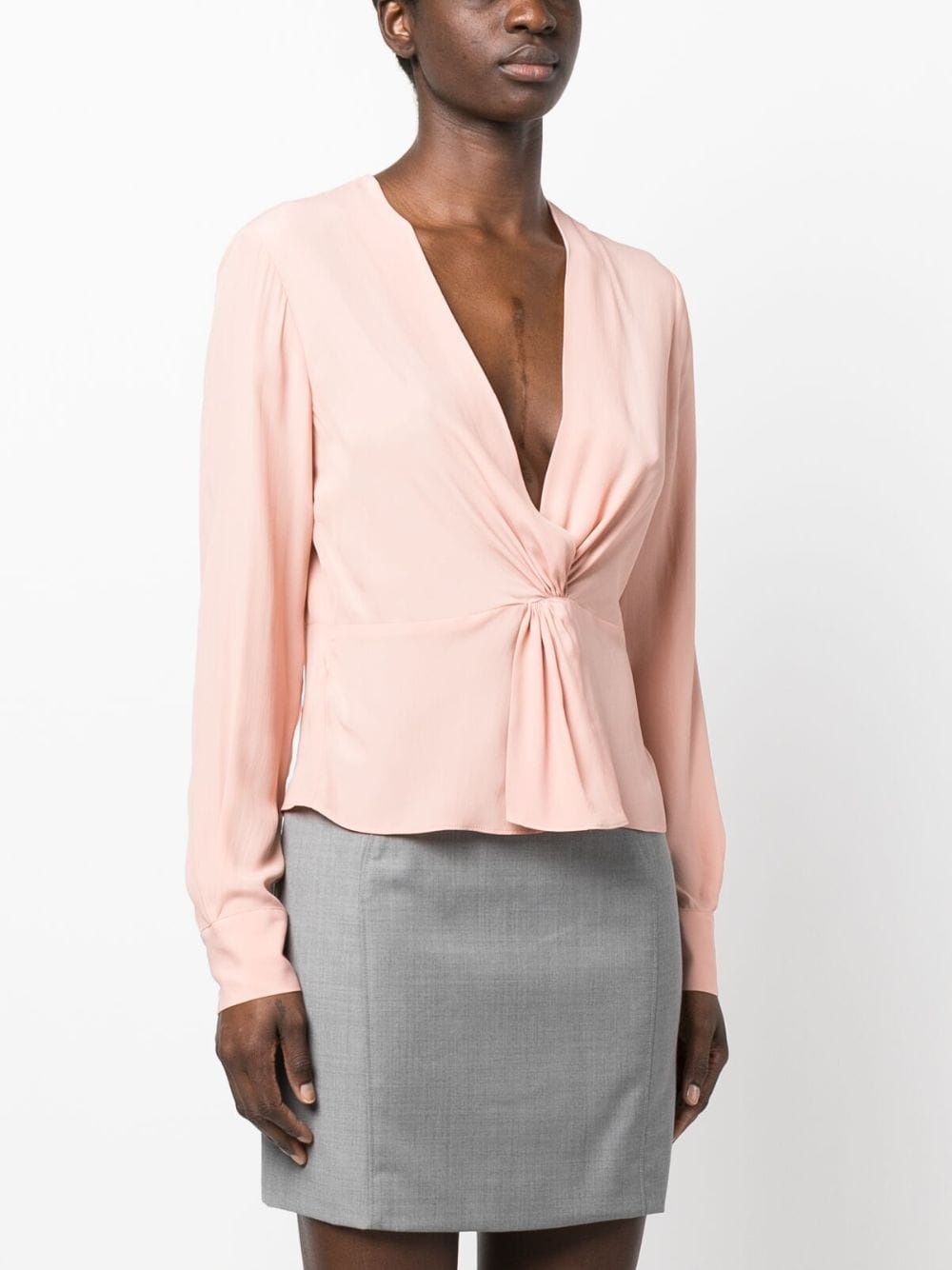 twist-detailing v-neck top - 3
