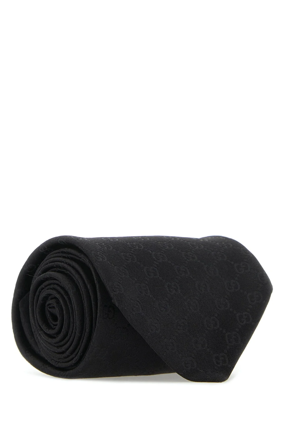 Gucci Men Black Silk Tie - 1