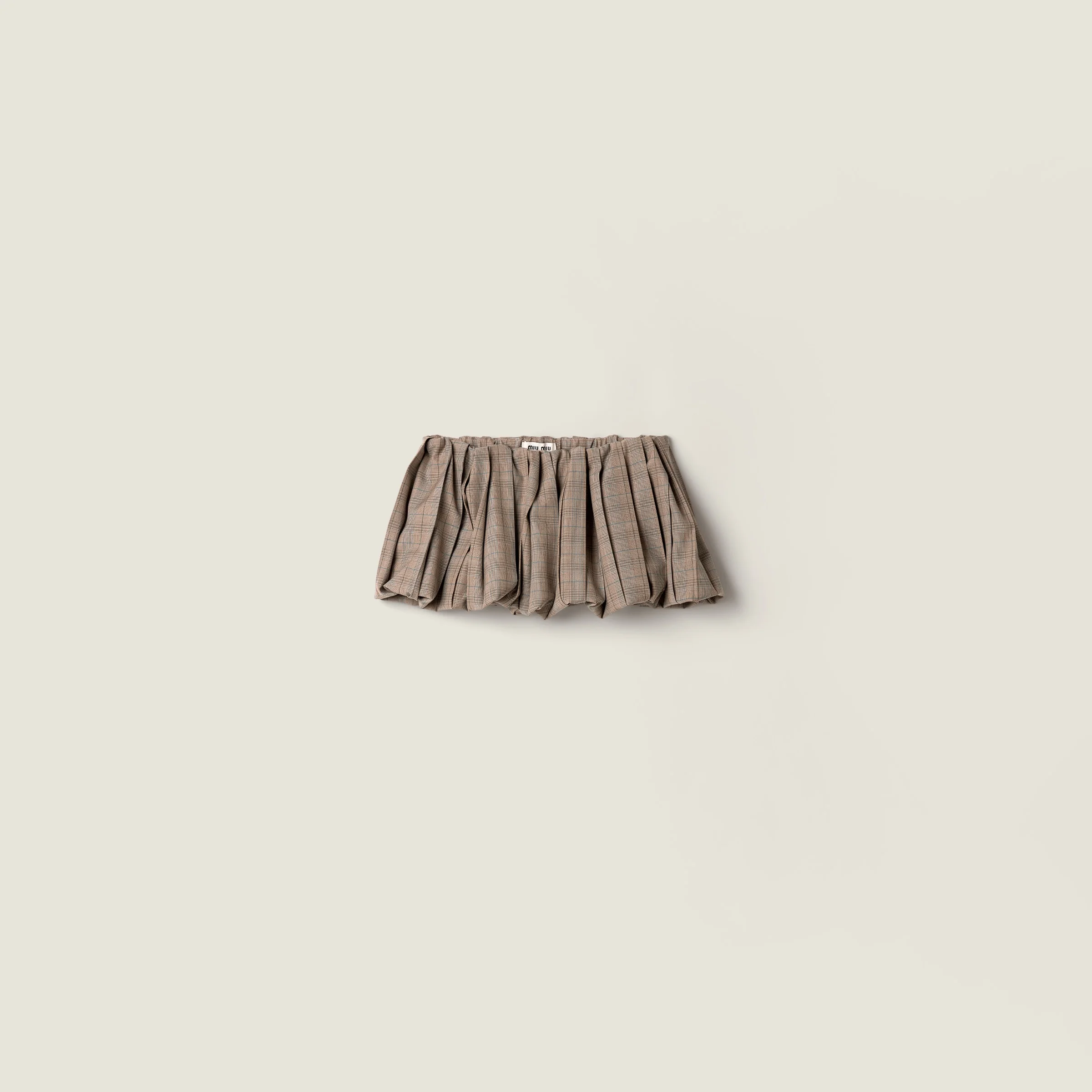 Pleated Prince of Wales checked miniskirt - 1