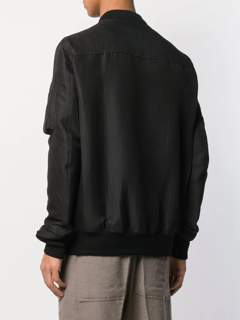 bomber jacket with rib collar - 4