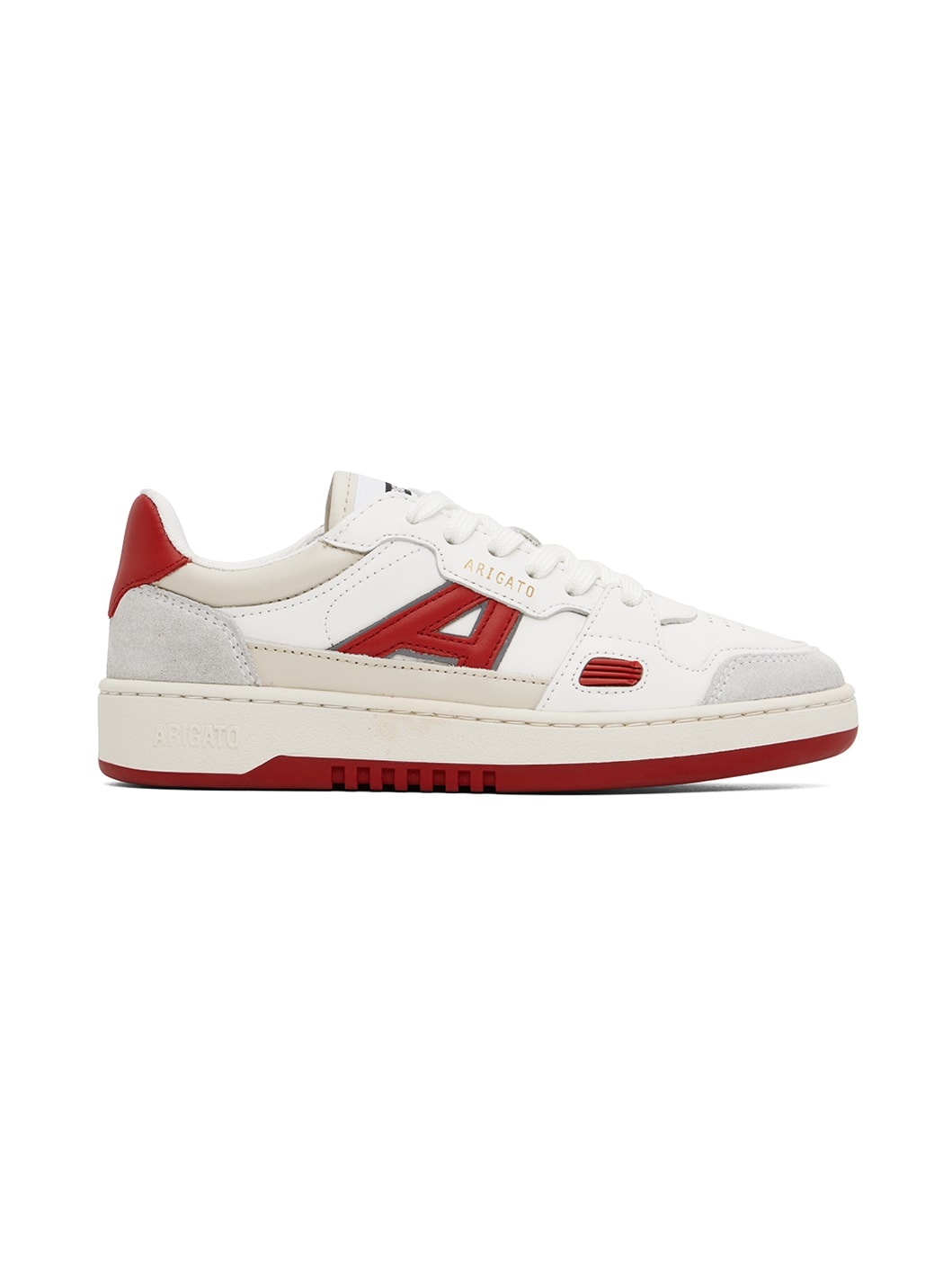 White & Red A Dice Lo Sneakers - 1