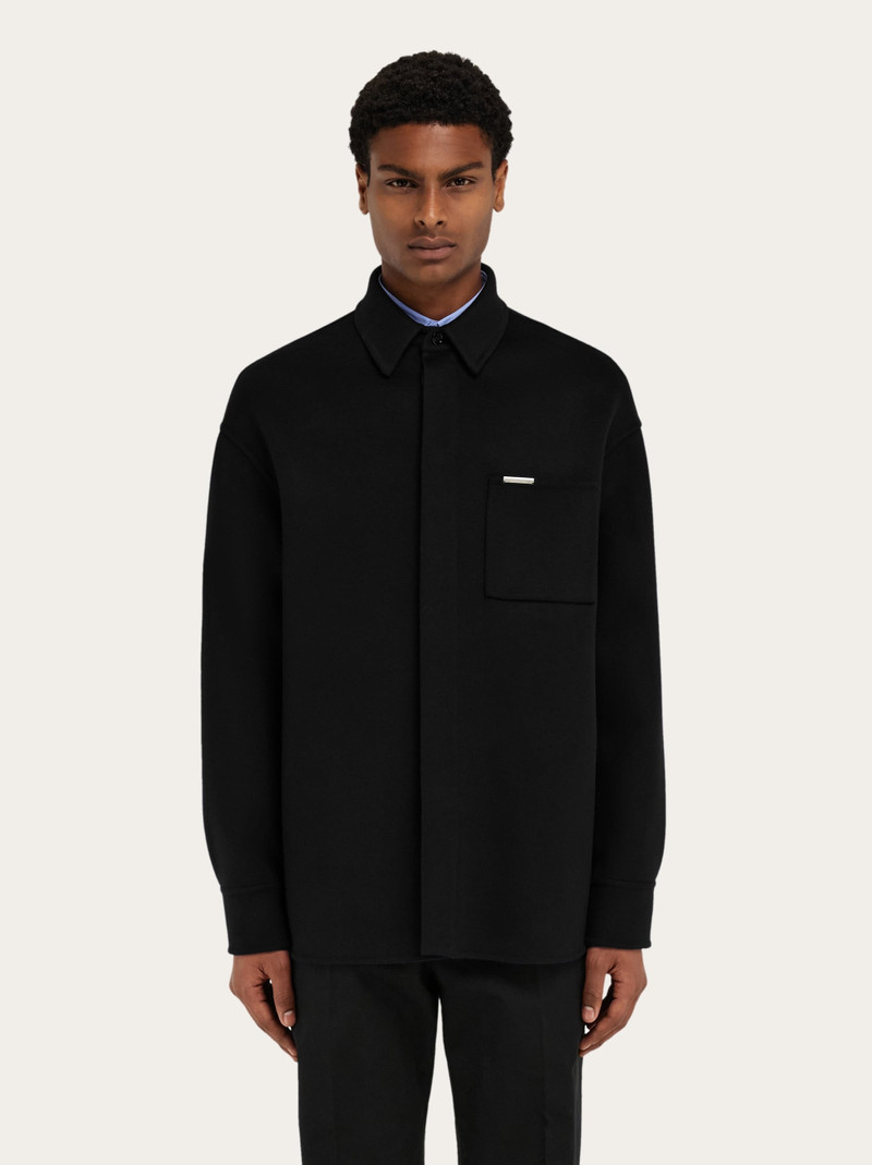 FERRAGAMO Cashmere-blend overshirt outlook