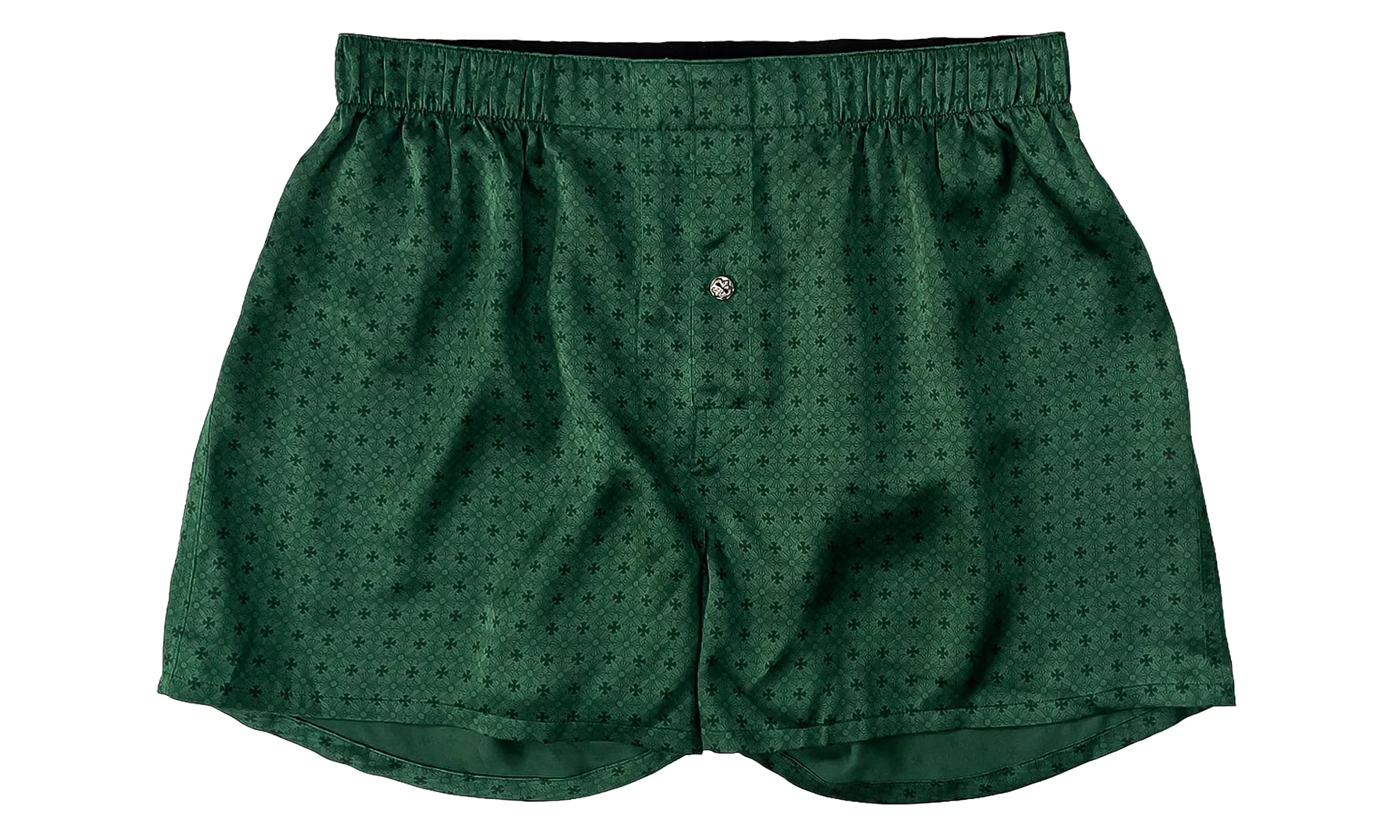 Tonal Cross Monogram Silk Shorts "Green" CHRM1790 - 1