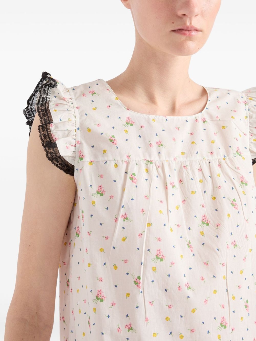 floral-print mini dress - 5
