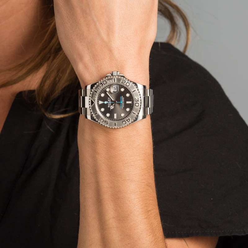 Pre-owned Rolex Yacht-Master 37 ref 268622 Slate Dial - 6