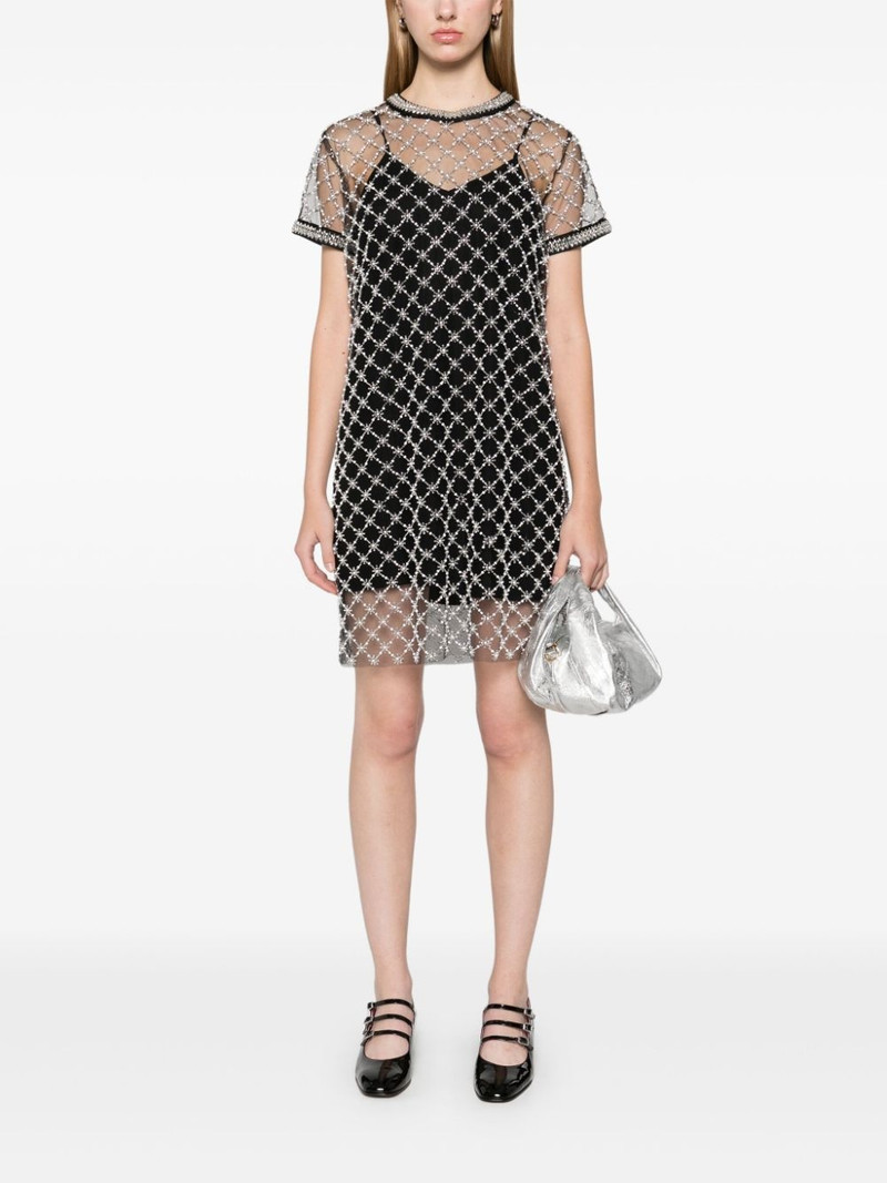 maje embroidered tulle mini dress outlook