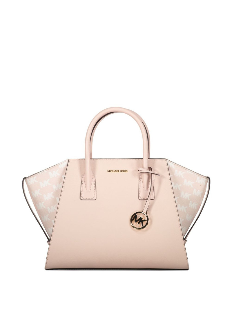 Avril logo-plaque leather tote bag 1