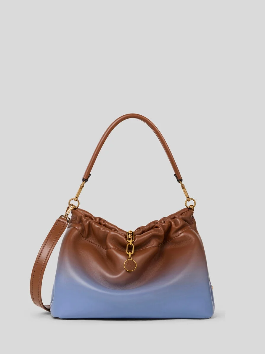 MEDIUM VELA BLOSSOM BAG IN FADED LEATHER - 1