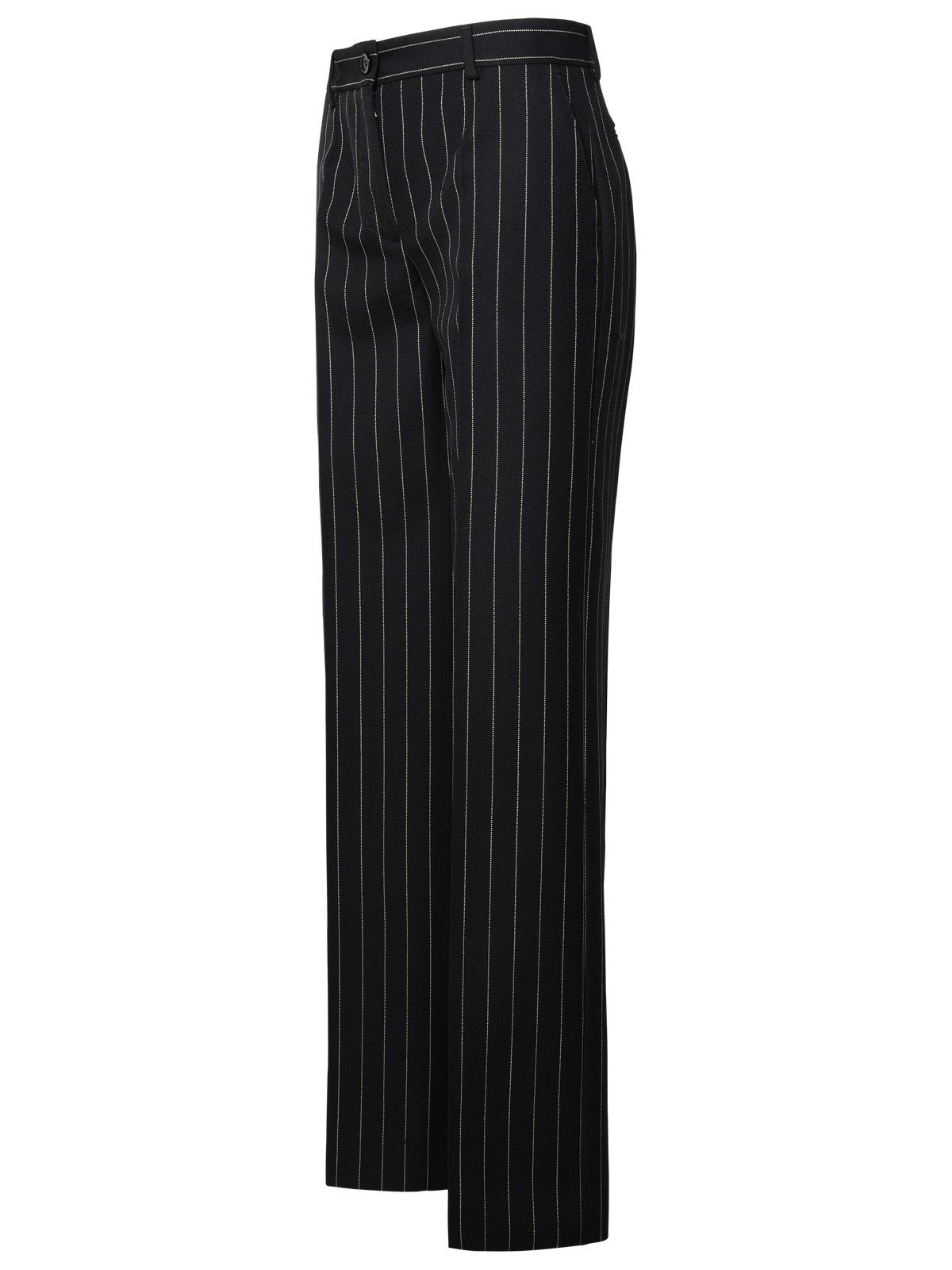 Dolce & Gabbana Black Virgin Wool Trousers - 2
