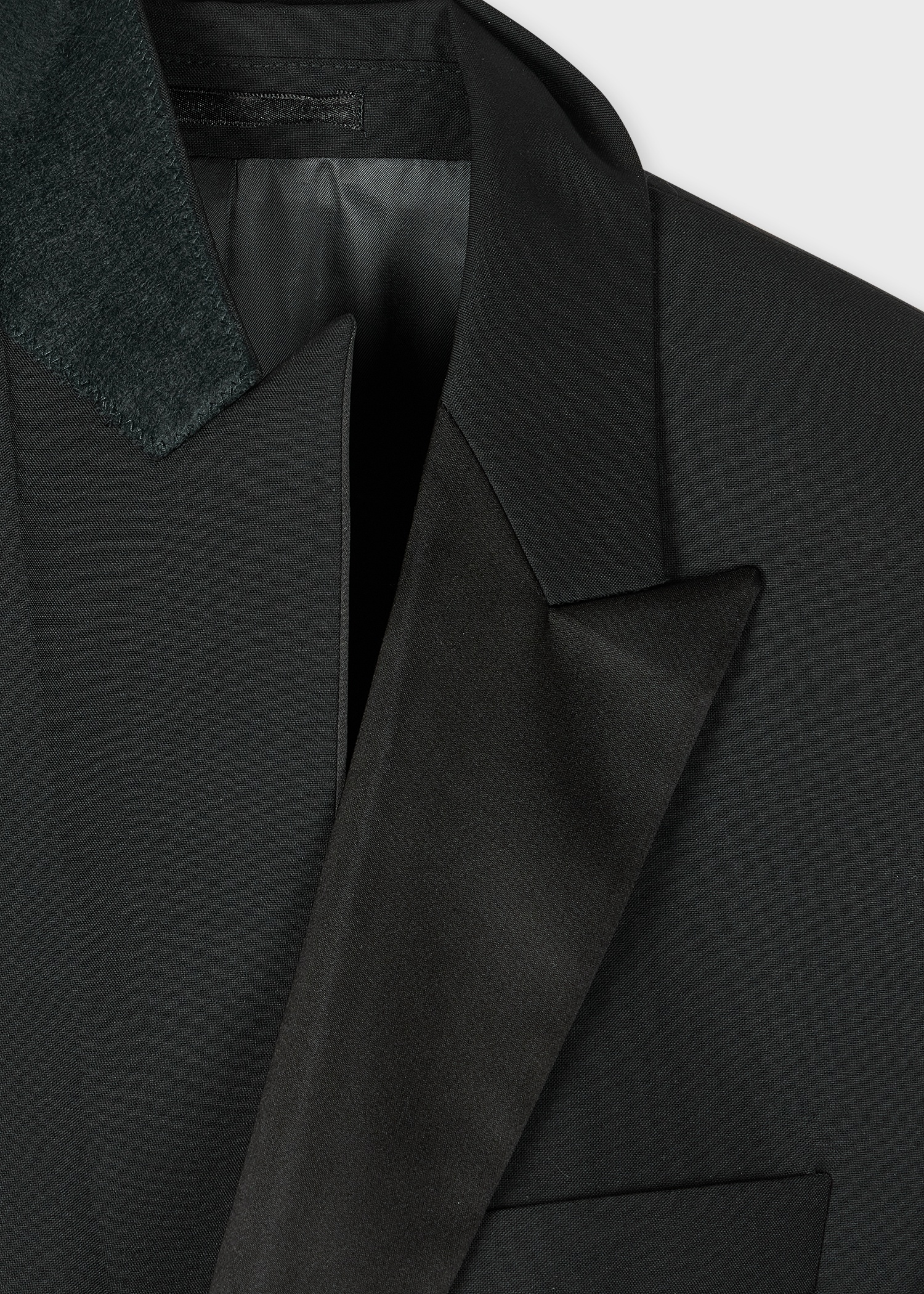The Soho - Tailored-Fit Black Wool-Mohair Evening Blazer - 4