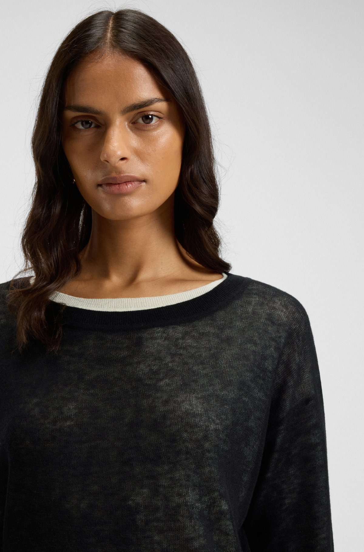 KNITTED SWEATER WITH LAYERED DESIGN - 5