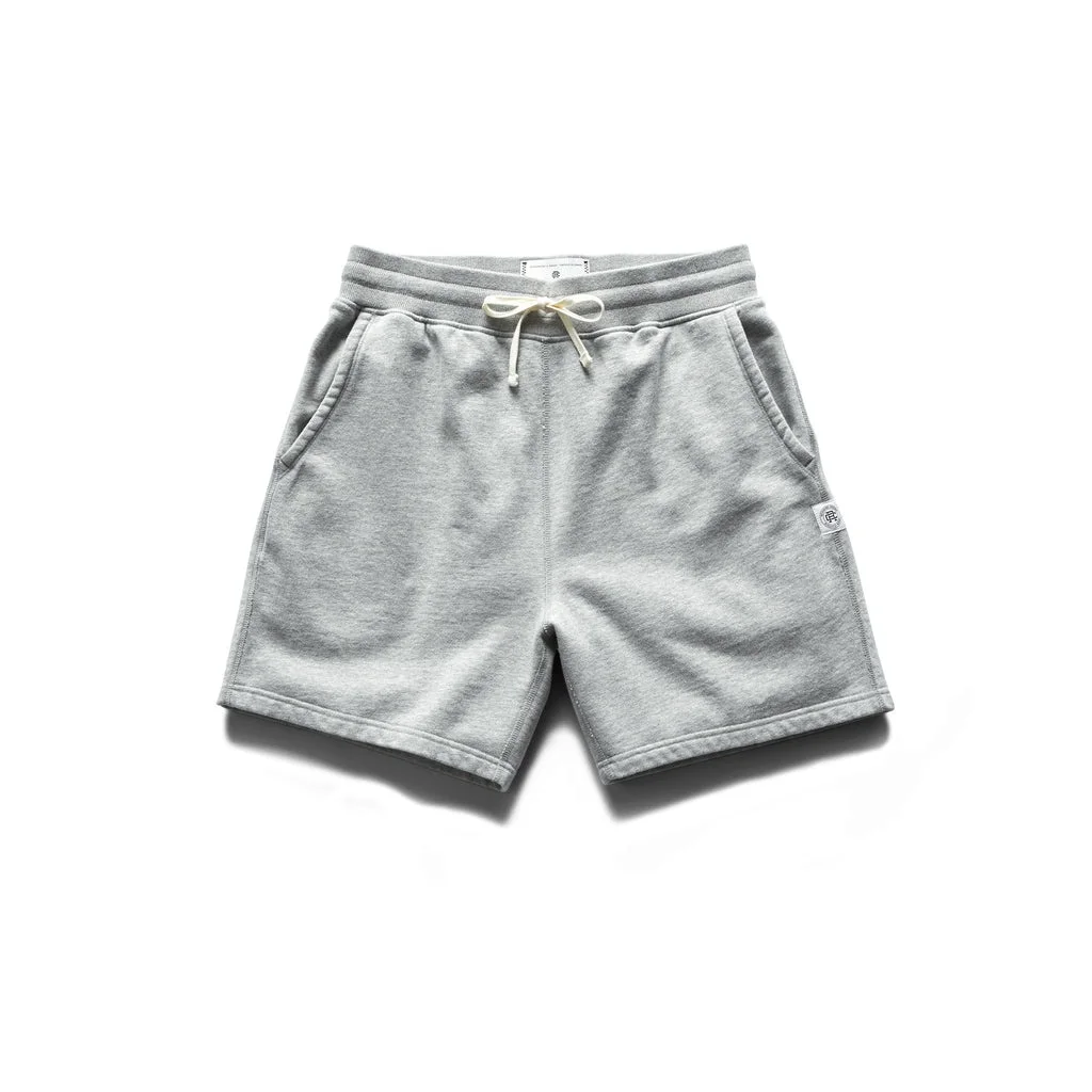 Midweight Terry 6" Short Heather Grey - 1