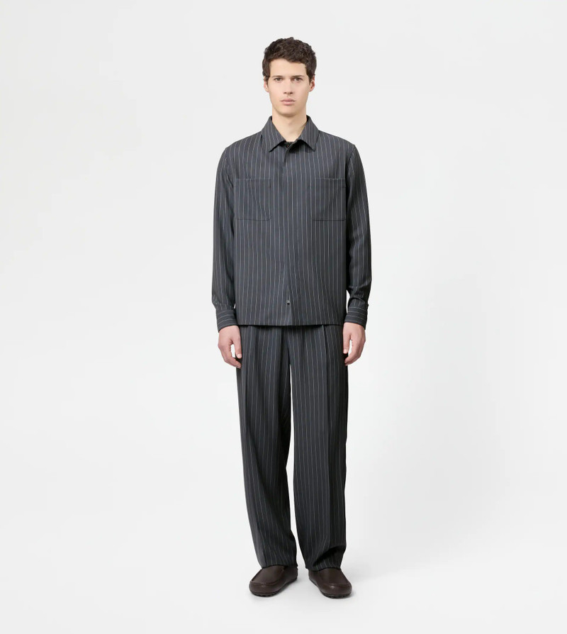 Tod's SHIRT IN PINSTRIPE WOOL - GREY outlook