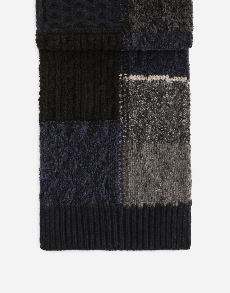 Cashmere and wool patchwork scarf - 2