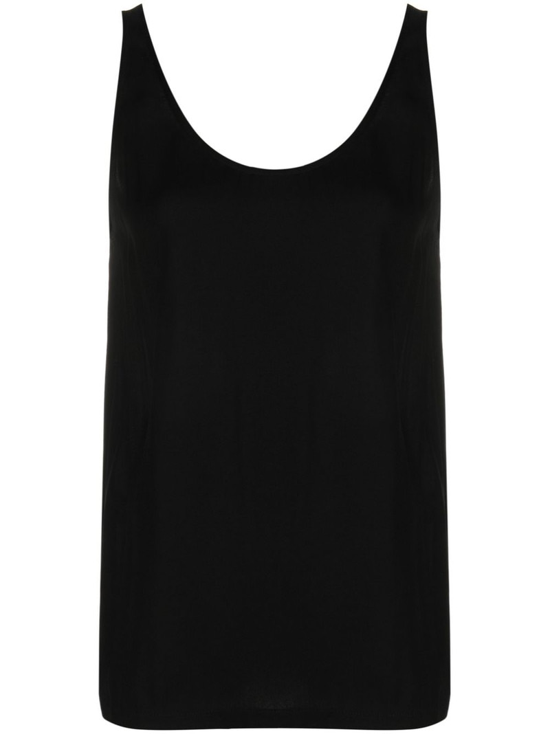 scoop-neck sleeveless blouse 1