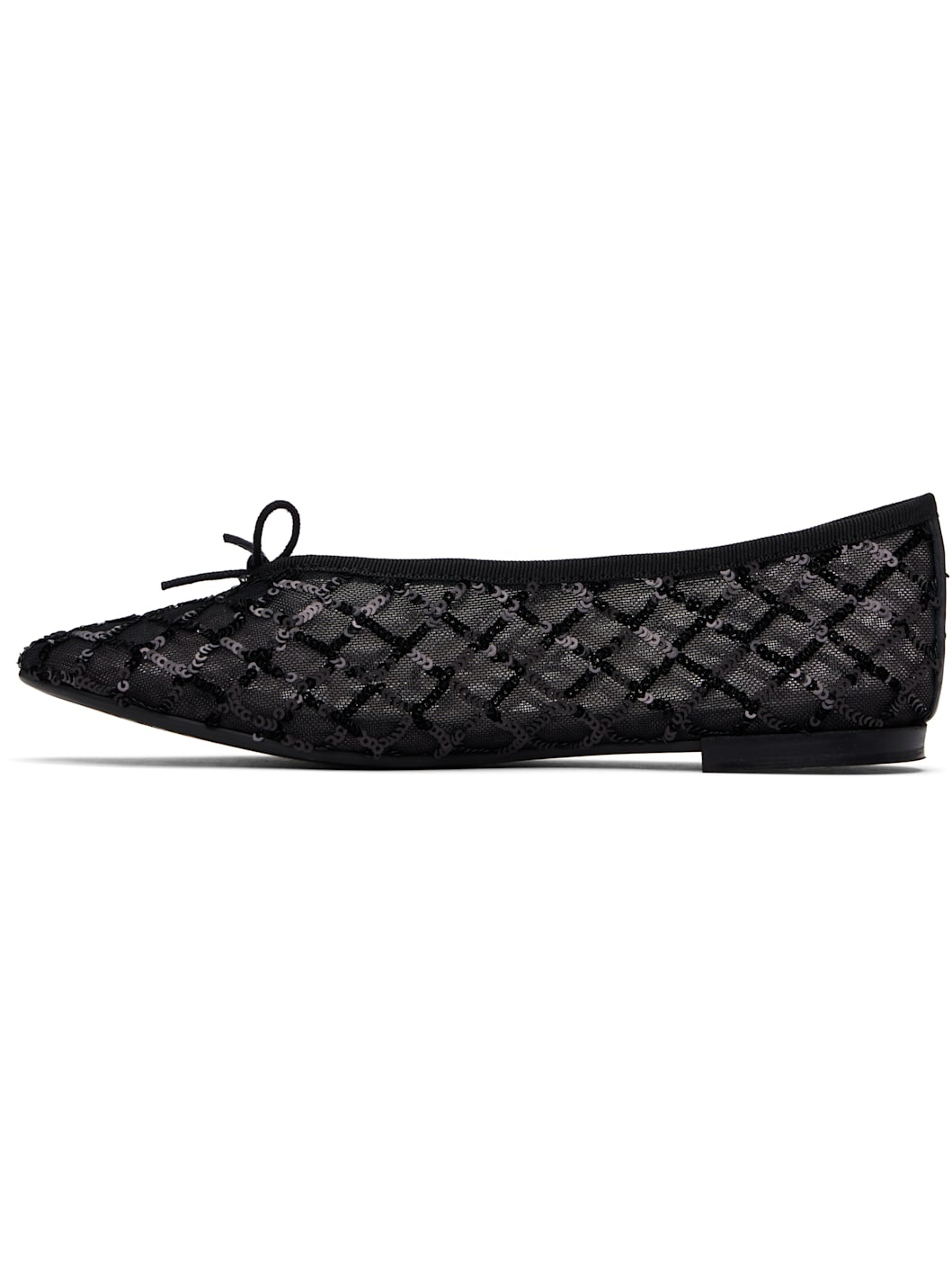 Black Lilouh Rubber Sole Ballerina Flats - 3
