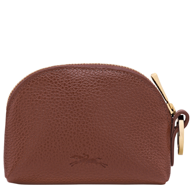 Longchamp Le Foulonné Coin purse Coffee - Leather outlook