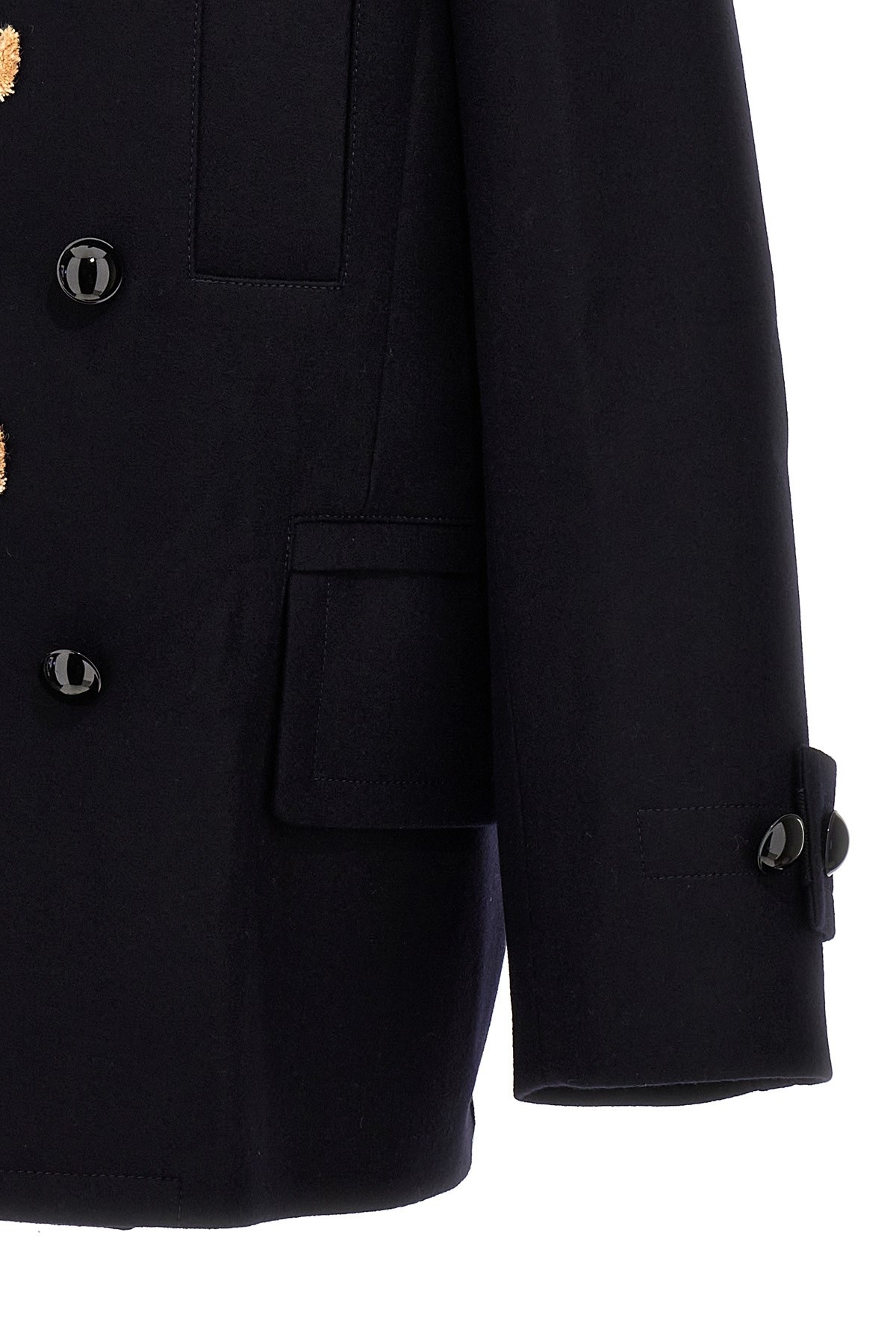 sacai Wool Melton Coat (Navy・2) Wool Melton & Nylon Bomber Coat – La Garçonne