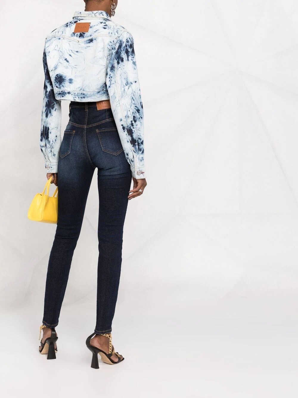 stonewashed high-waisted jeggings - 4