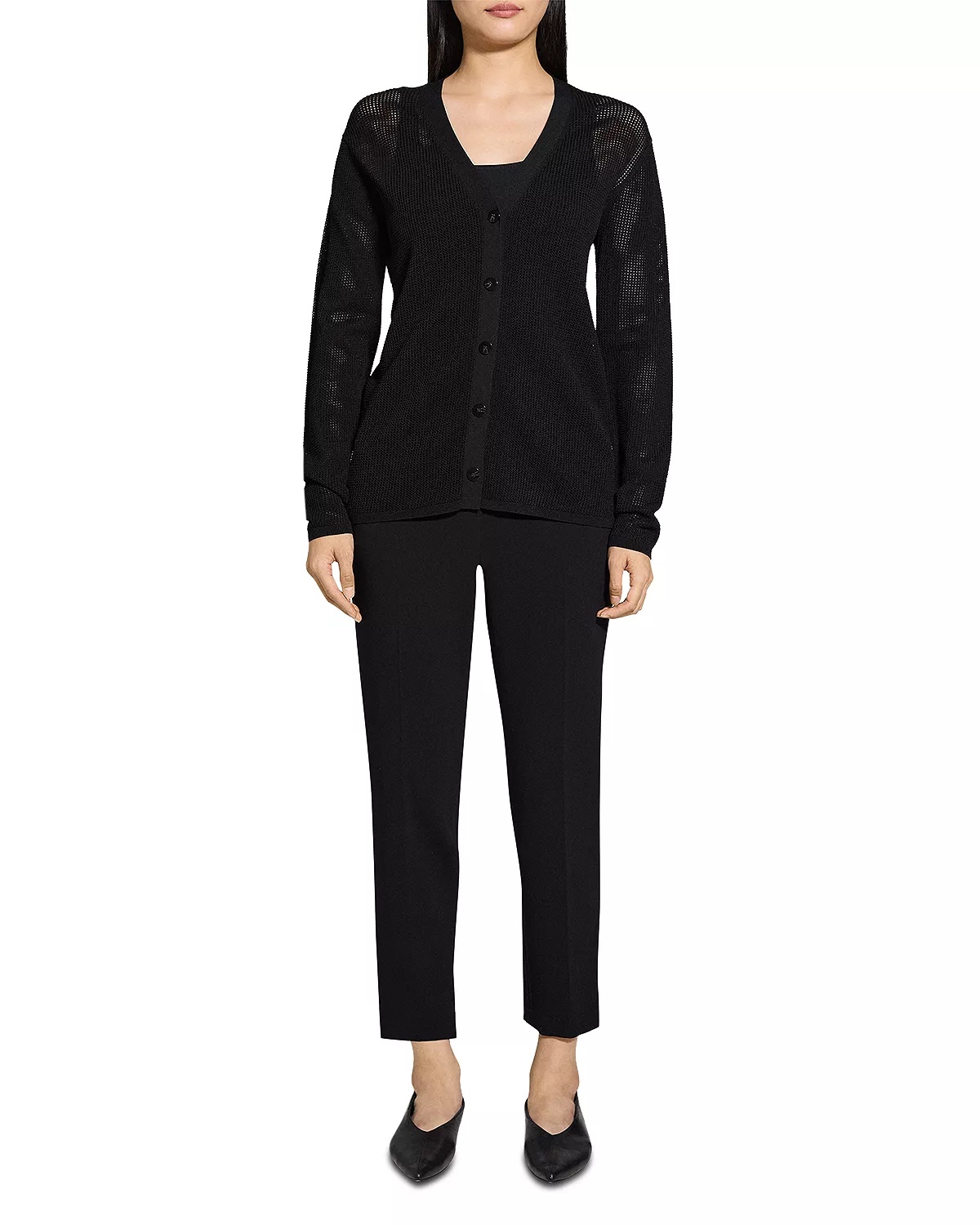 V Neck Cardigan Sweater - 2