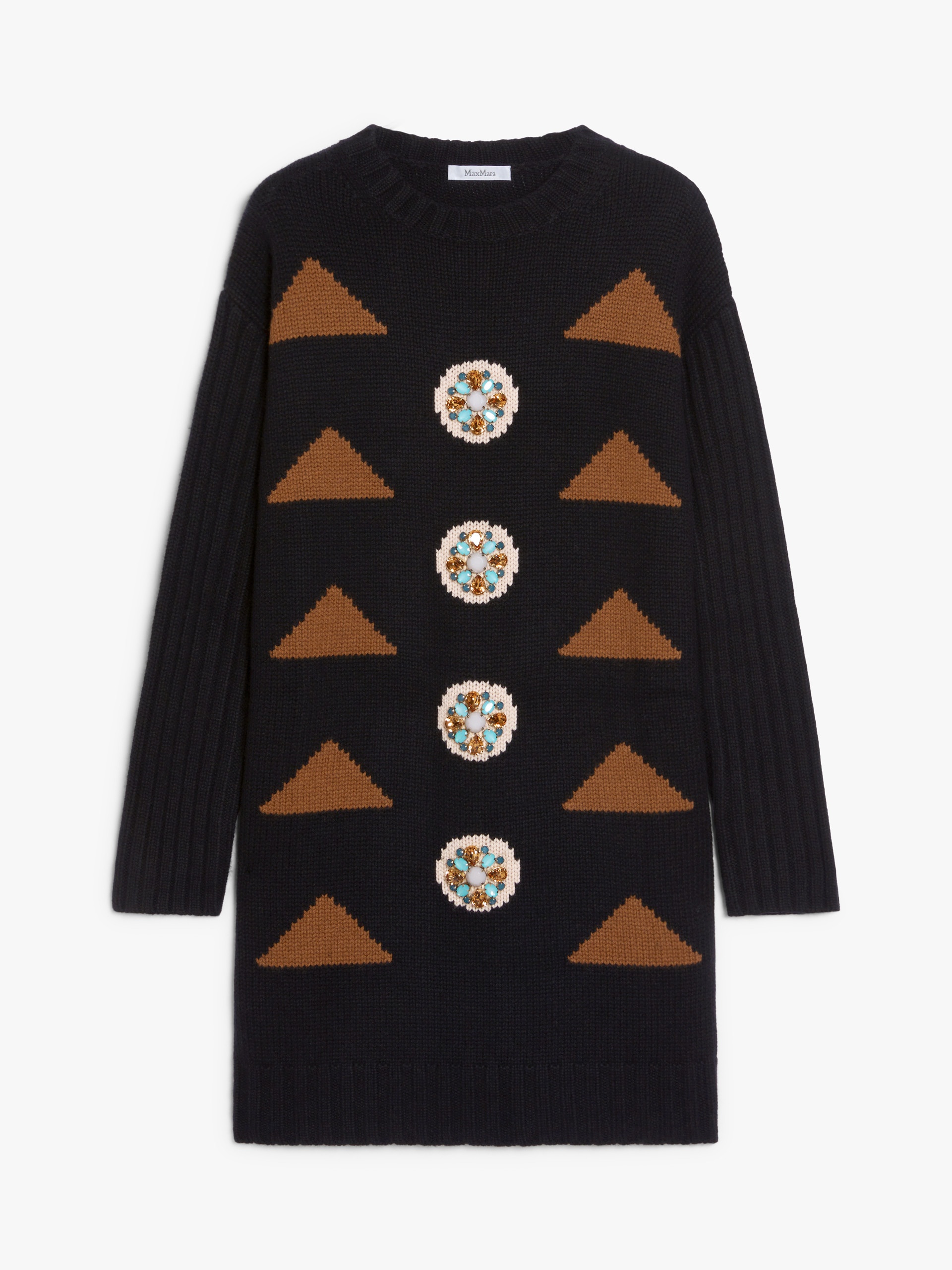 MARACAS Intarsia wool and cashmere dress - 1