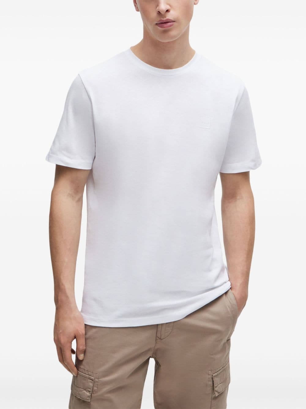 logo-embroidered T-shirt - 3