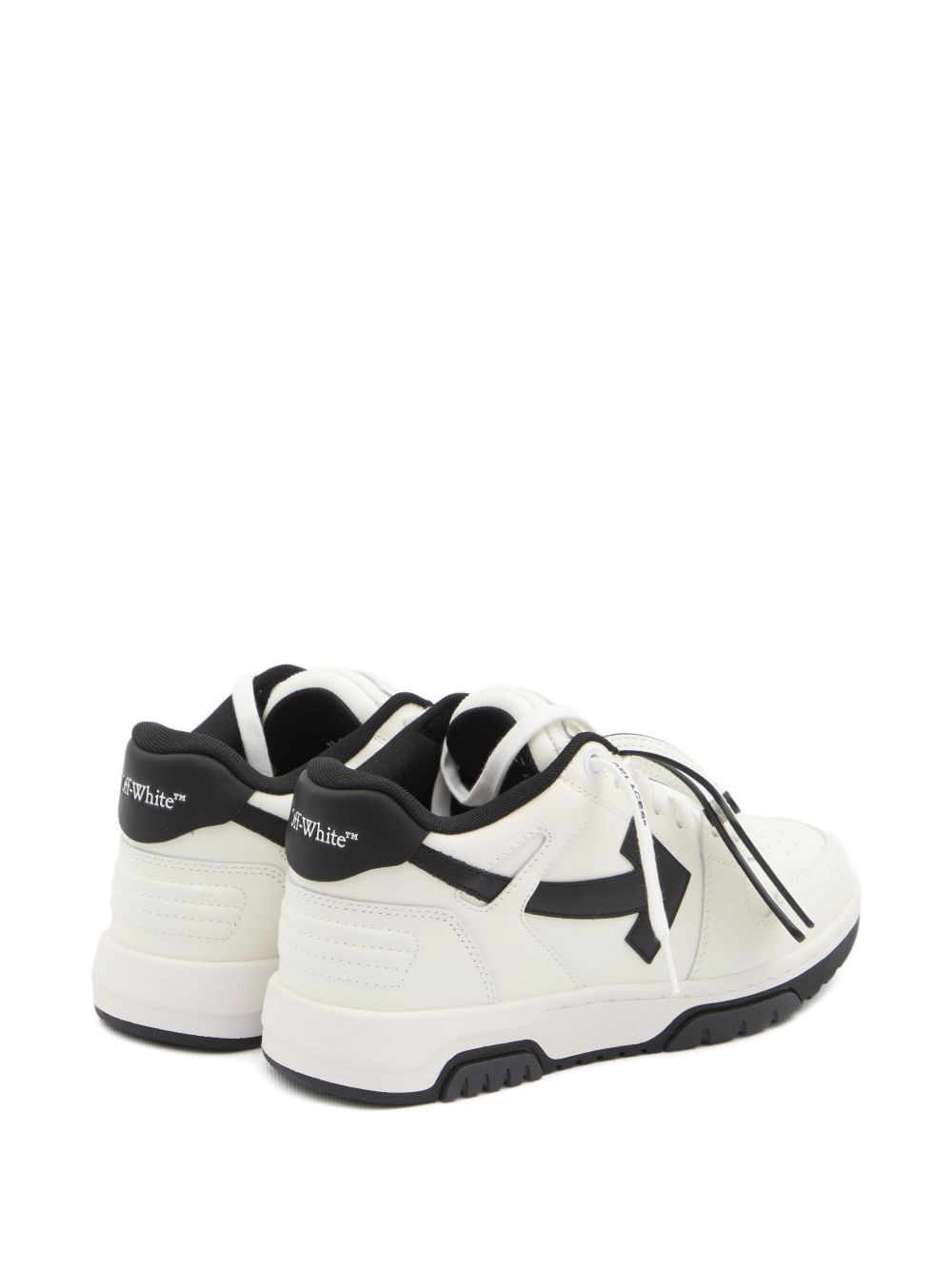Out Of Office arrow-logo leather sneakers - 5