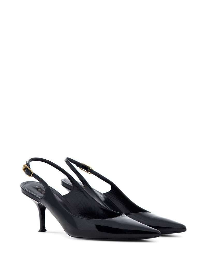 Roberto Cavalli leather slingback pumps outlook