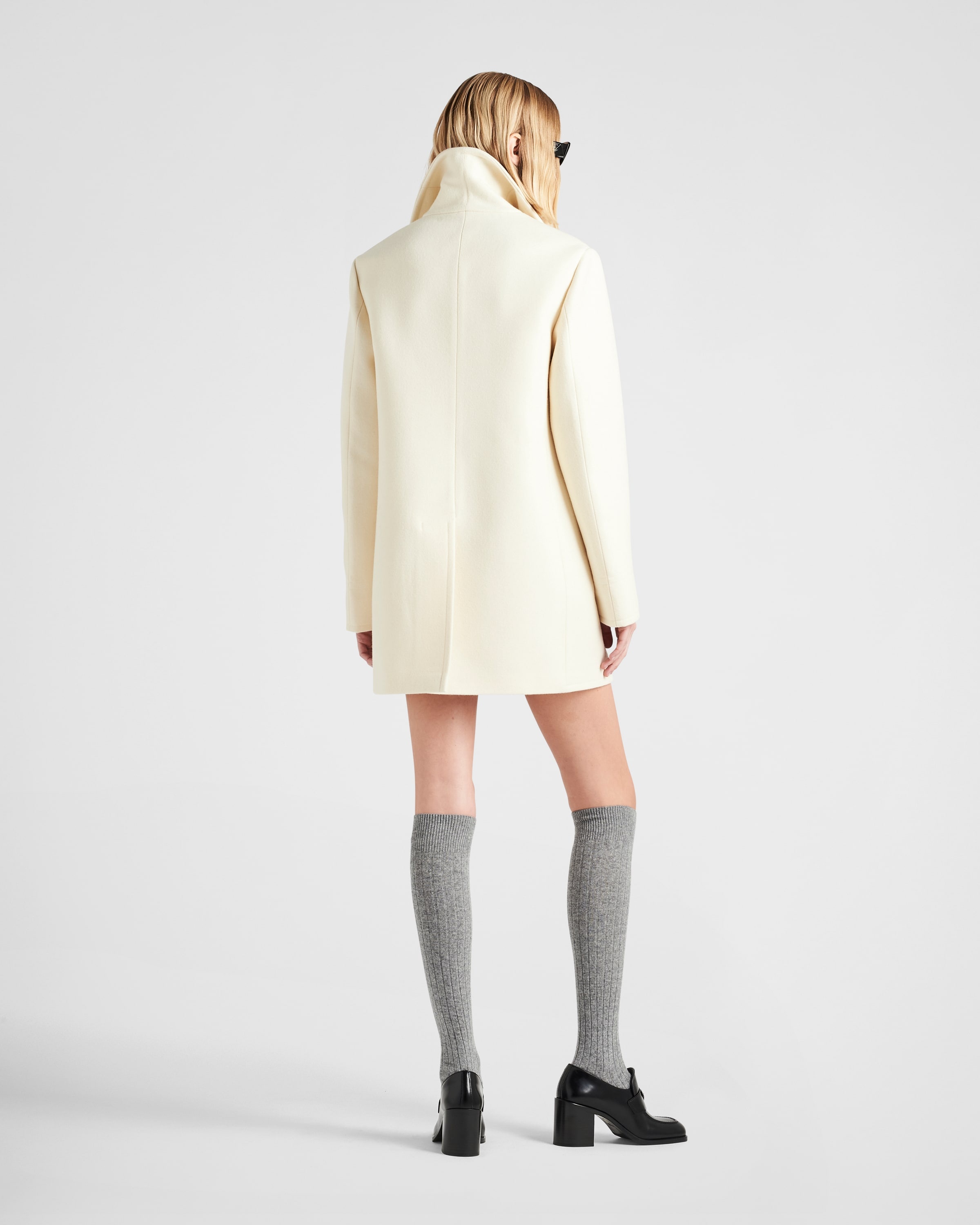 【プラダ・PRADA】Double-breasted cloth peacoat Prada Double-breasted cloth peacoat | REVERSIBLE