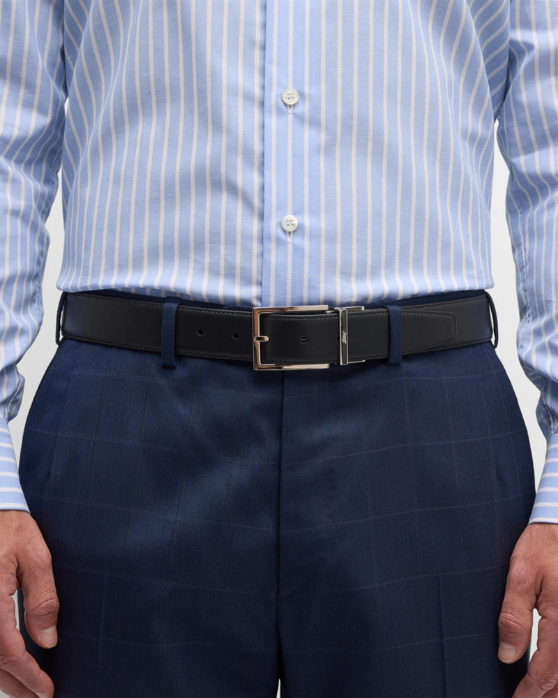 Brioni Men's Twist Buckle Reversible Belt outlook
