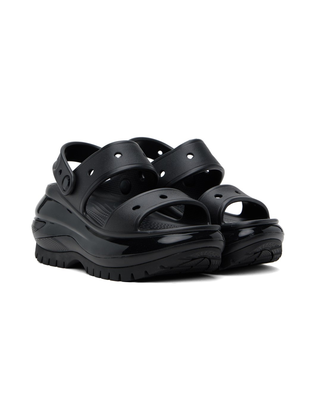Black Mega Crush Sandals - 4
