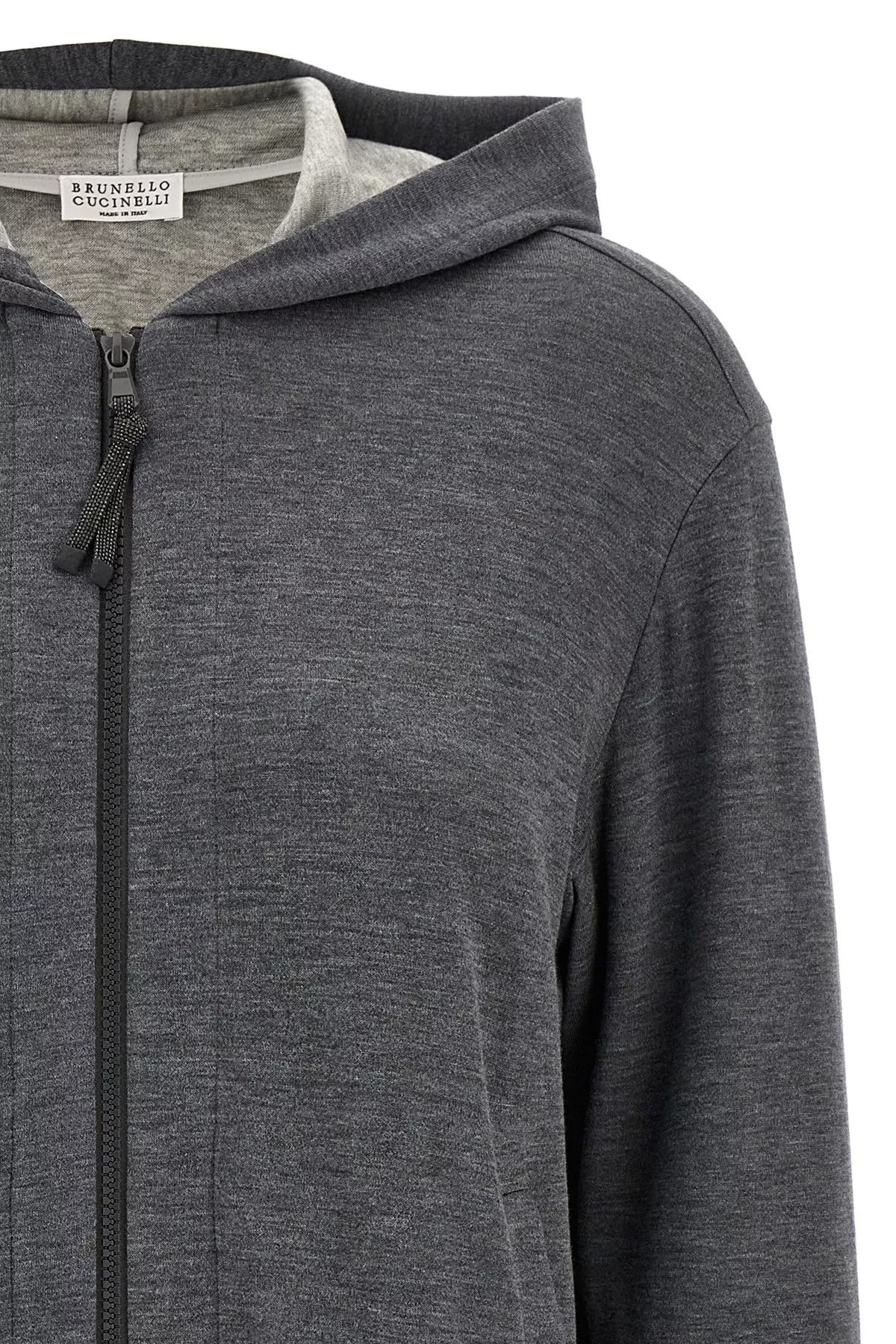 Brunello Cucinelli Women 'Precious Zipper Pull' Hoodie - 4