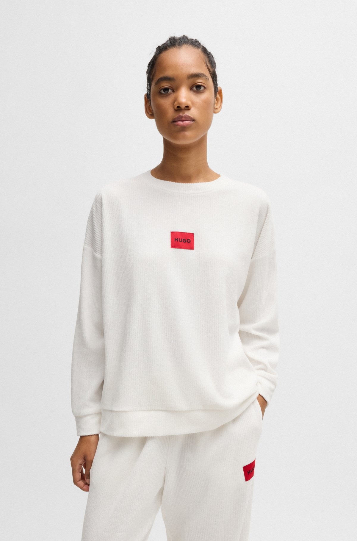SWEATSHIRT WITH RED LOGO LABEL - 2