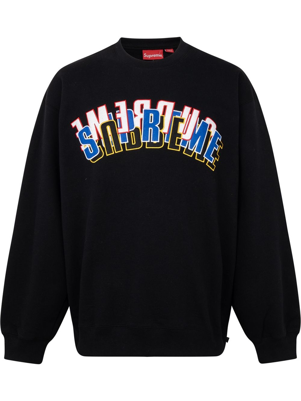 stacked logo crewneck sweatshirt - 1