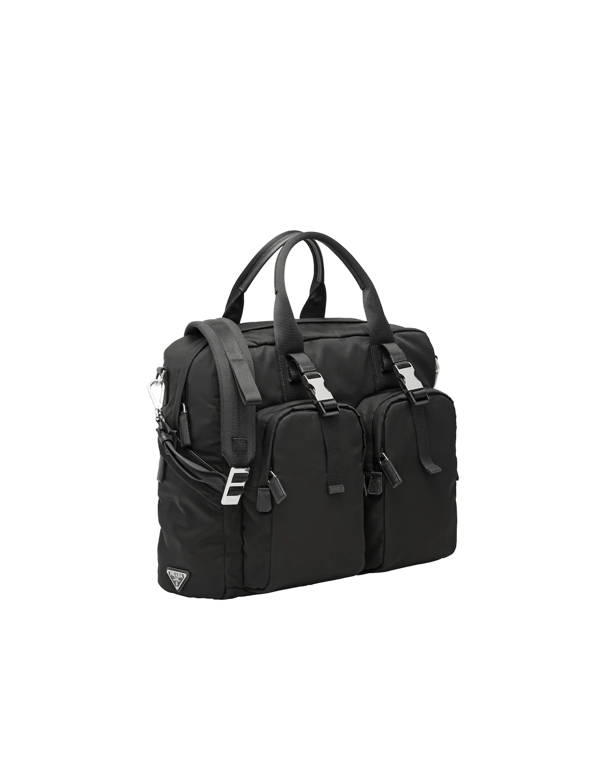 Nylon and Saffiano leather Briefcase - 3