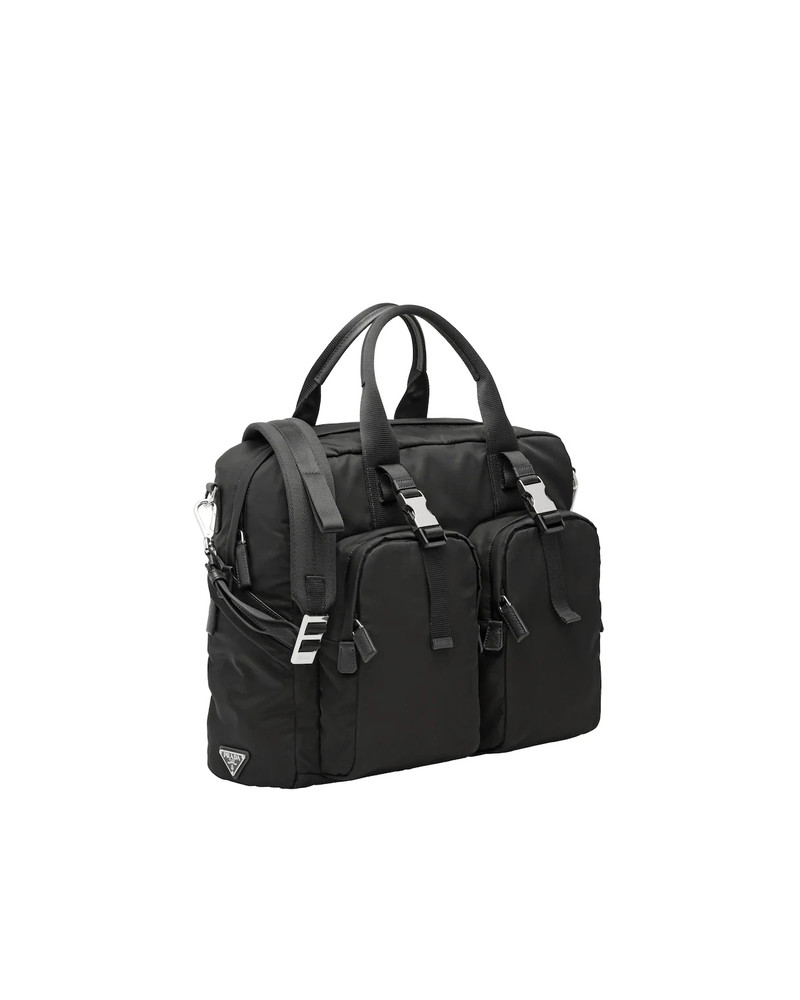Nylon and Saffiano leather Briefcase 3