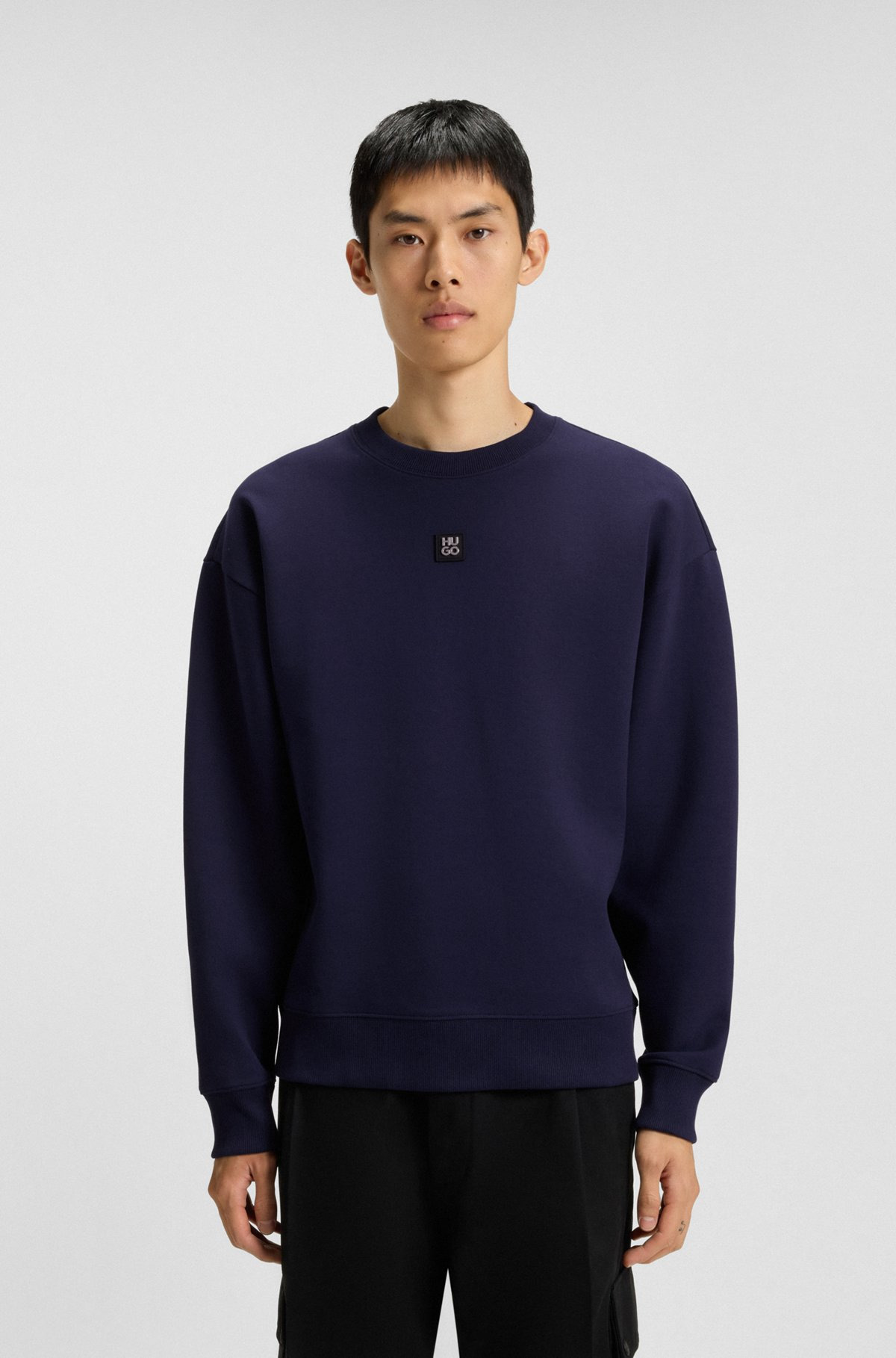 SWEATSHIRT WITH STACKED-LOGO BADGE - 2